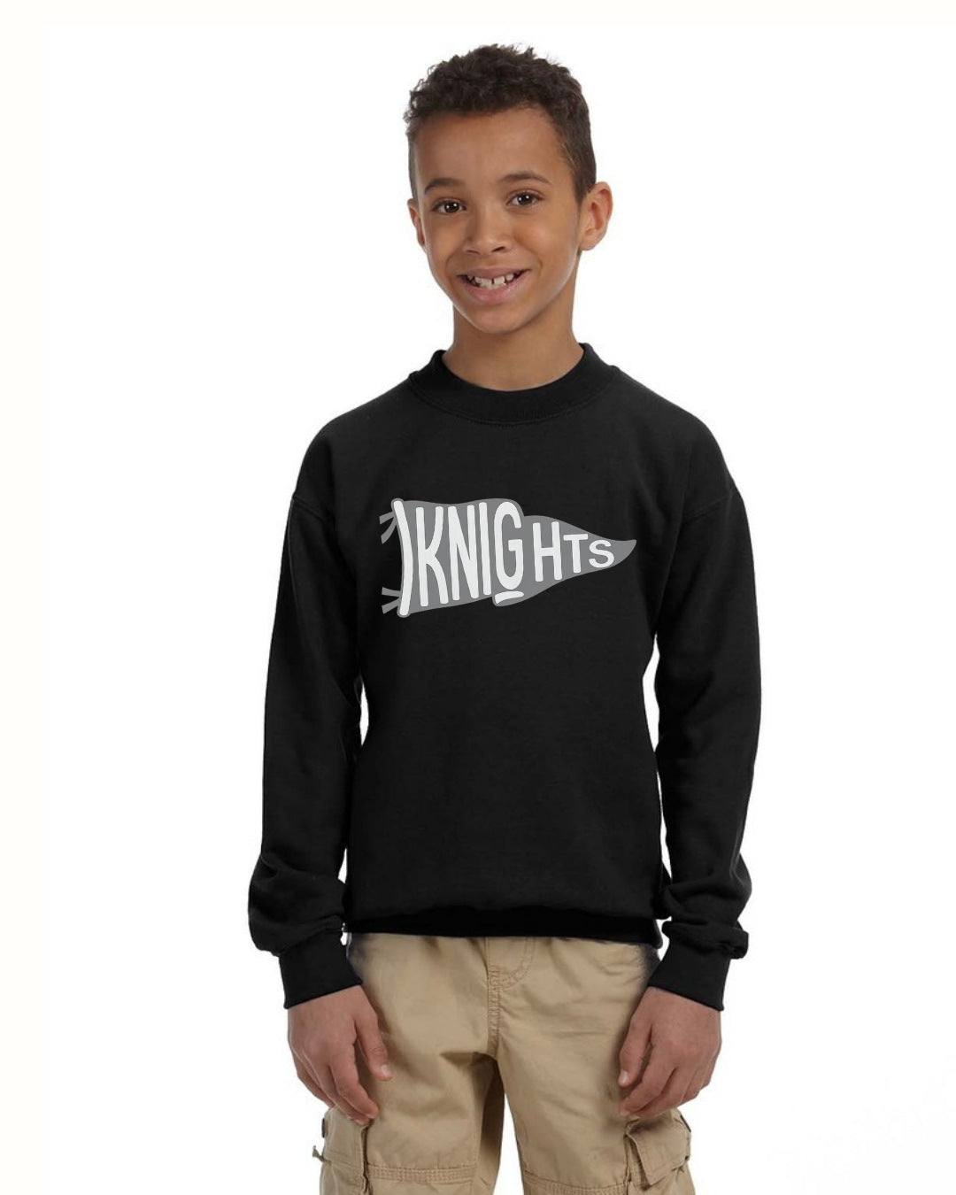 Black Pennant Crewneck Sweatshirt (Youth)