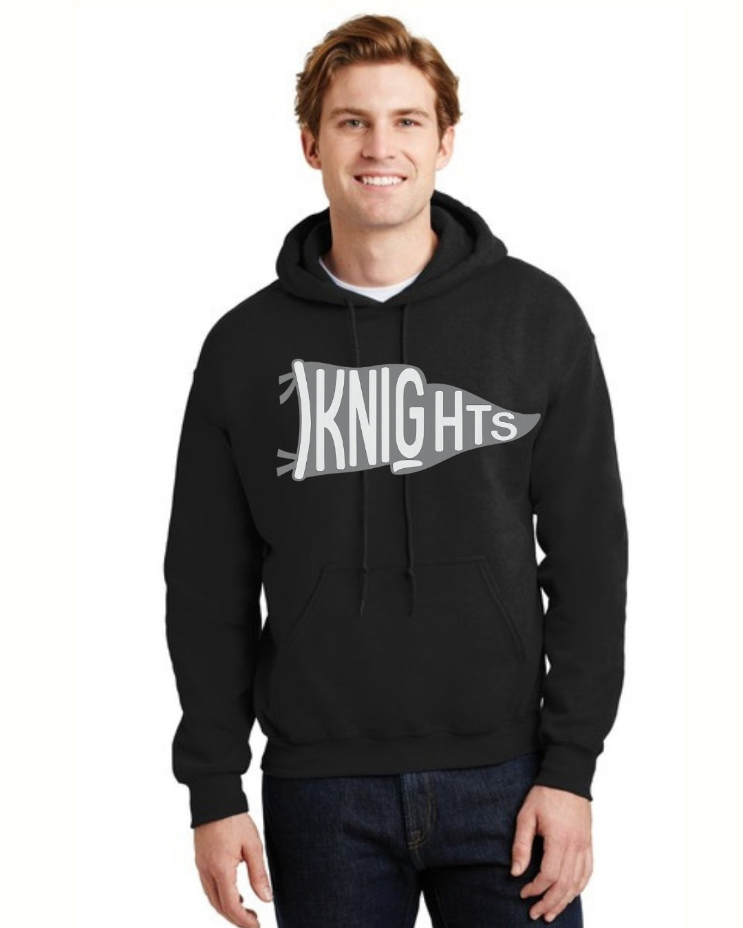 Black Pennant Hoodie (Adult Sizes)