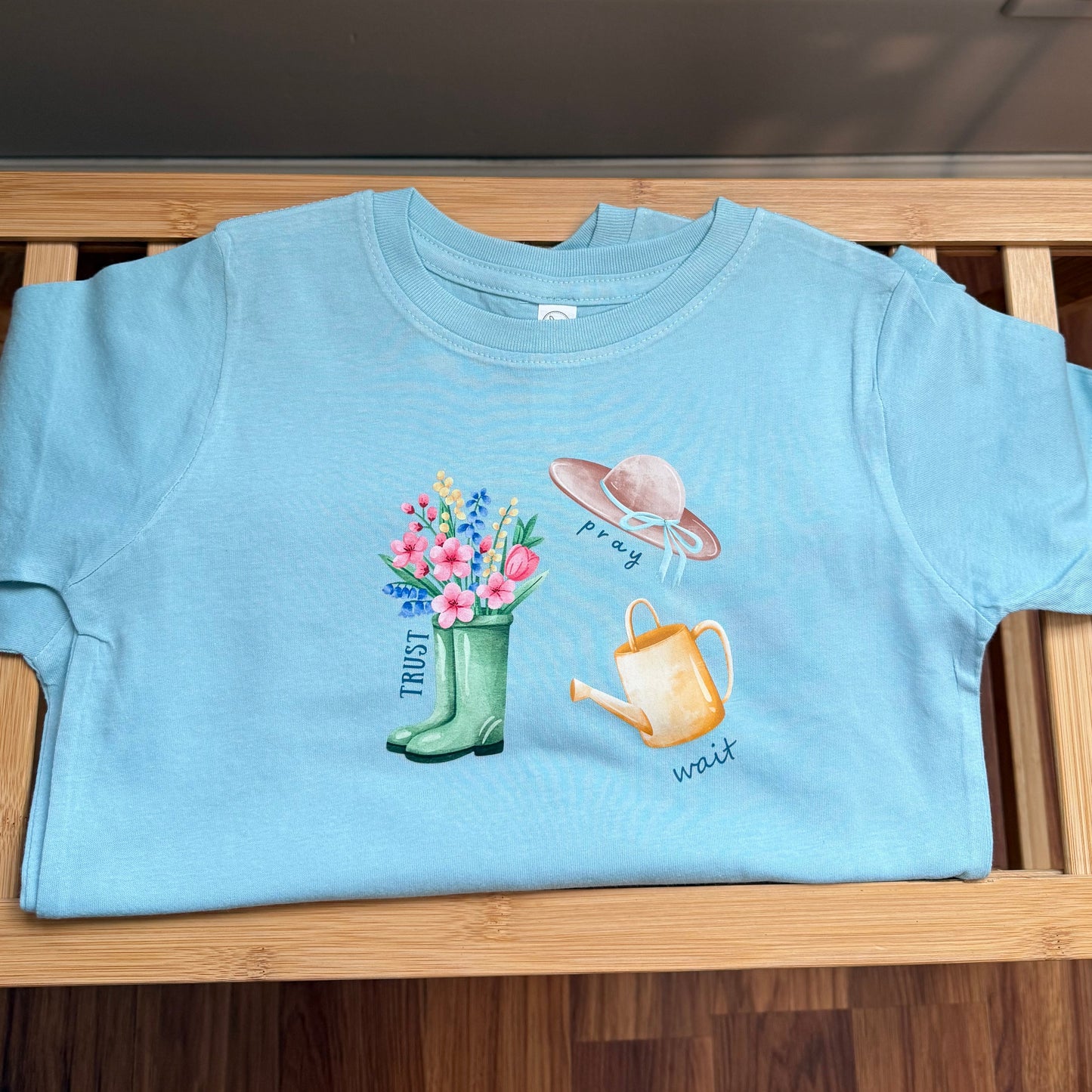 Pray Wait Trust Kids Tee