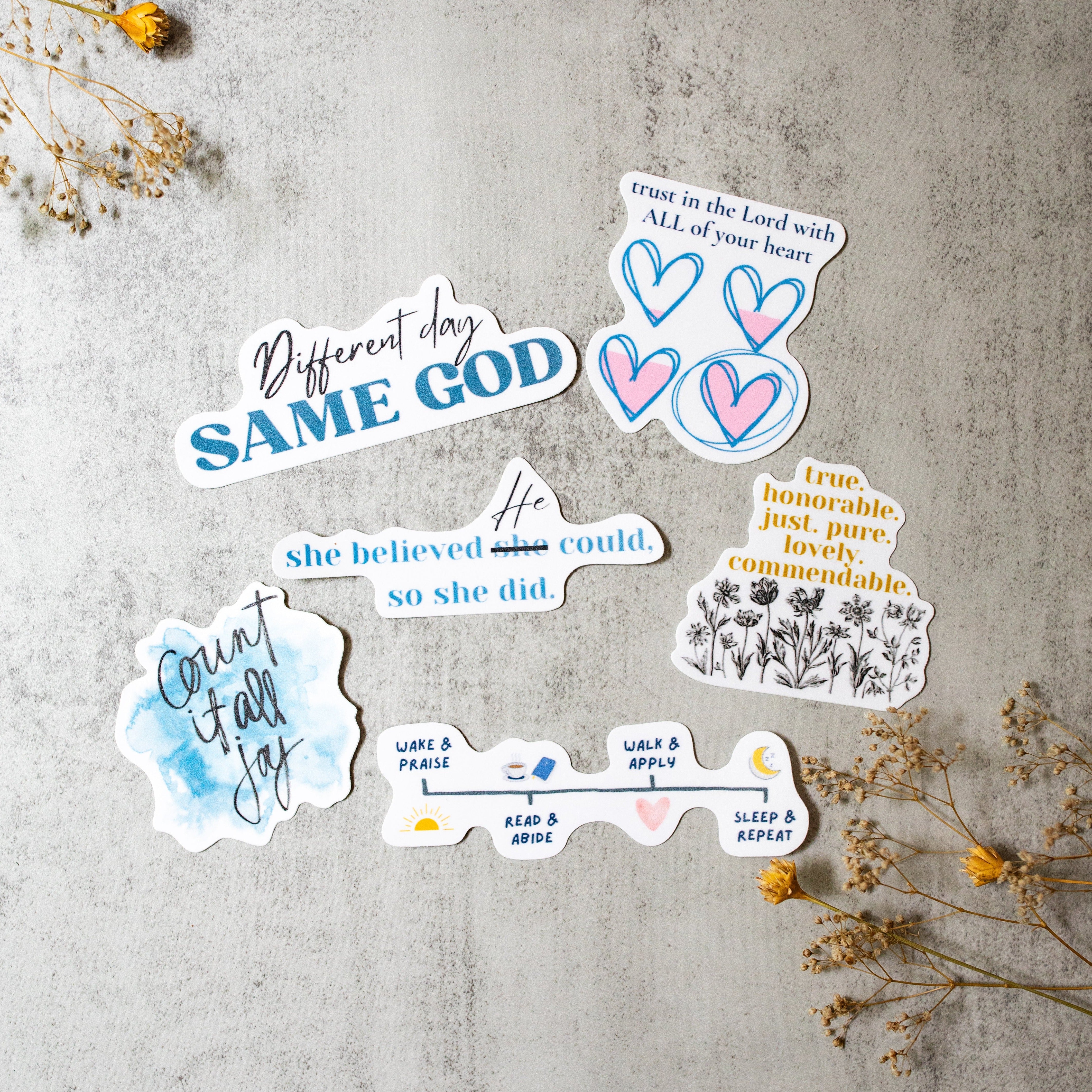 Sticker God Core Same God Sticker Pack - 6 Stickers – Abide Co. Apparel, LLC.