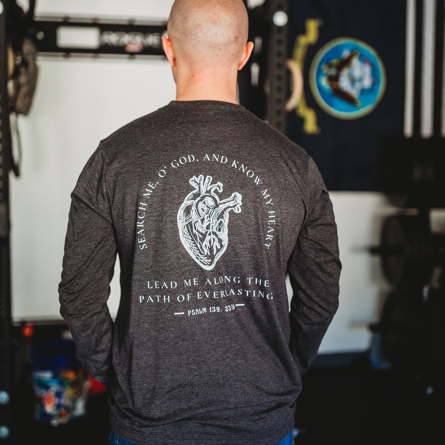 Psalm 139 Long Sleeve (Charcoal Heather- Unisex)