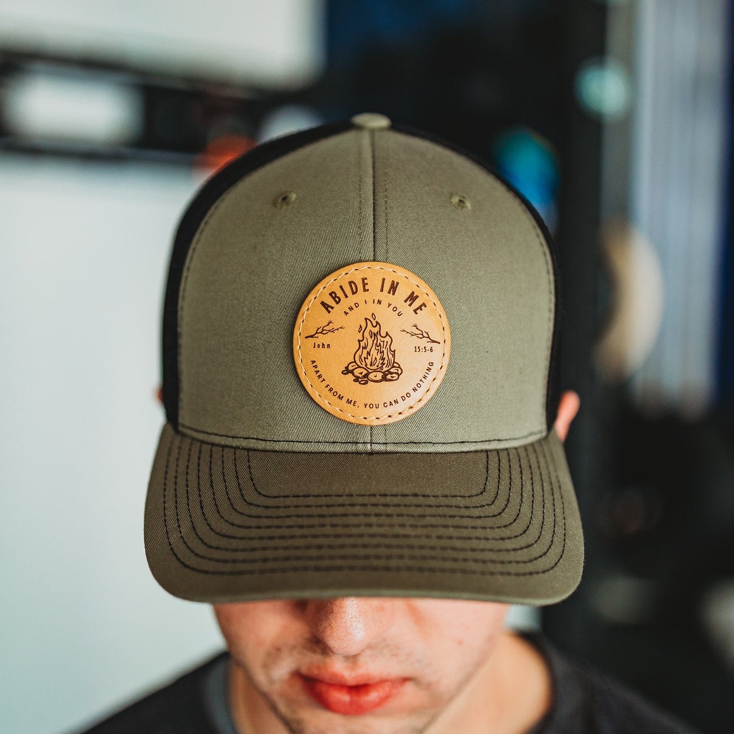 Abide Leather Patch Hat