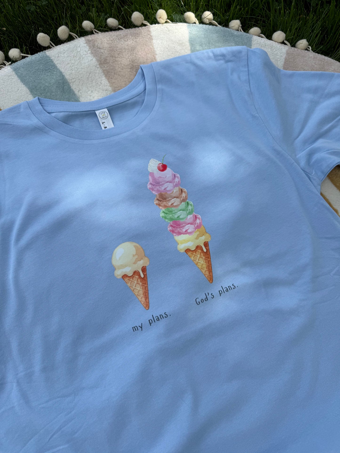 My Plans Vs. God's Plans Icecream Tee (Adult Unisex)