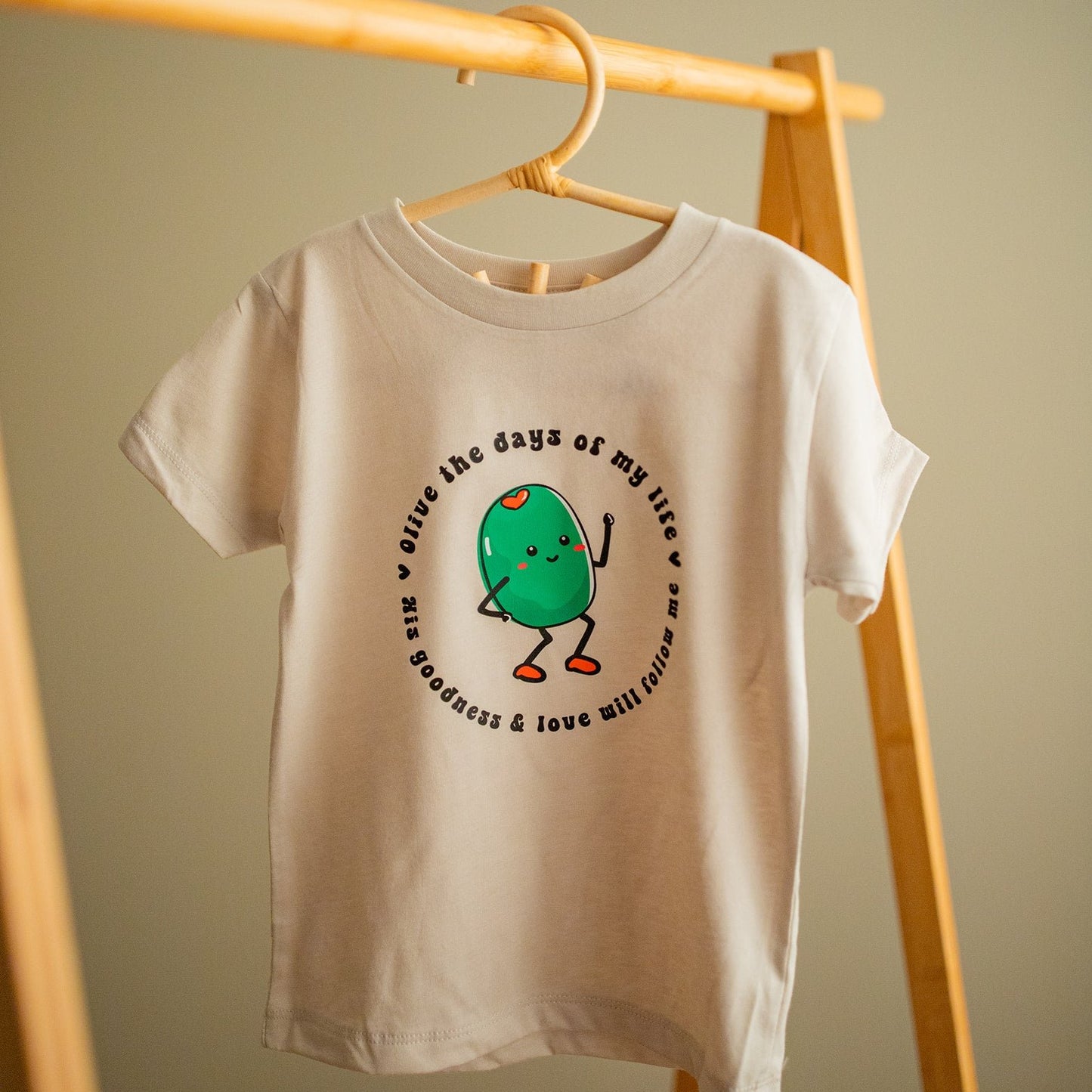 "Olive" Psalm 23:6 Kids Tee