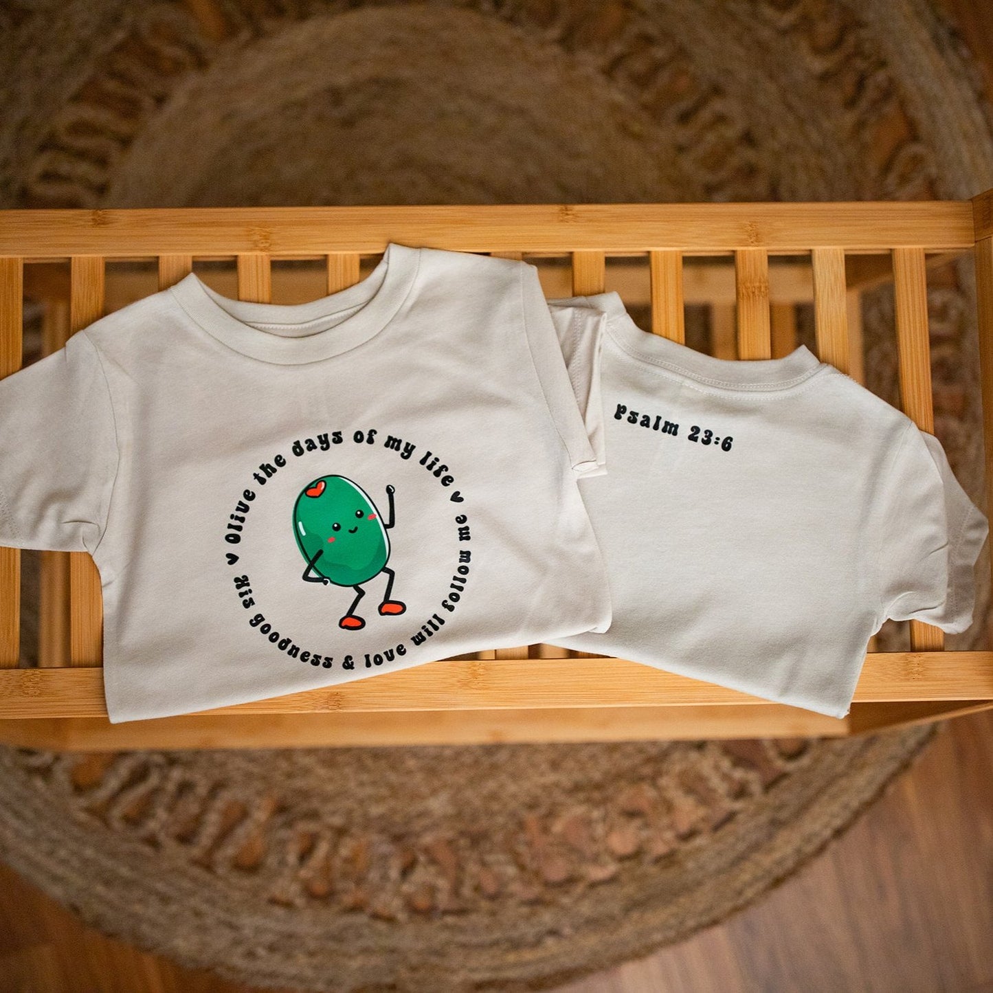 "Olive" Psalm 23:6 Kids Tee